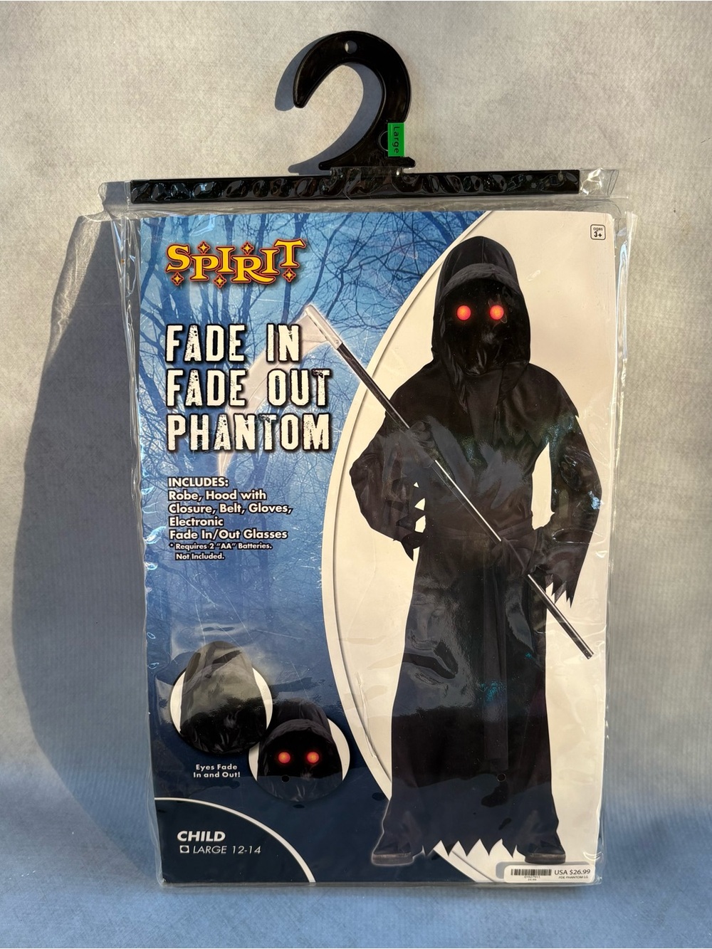Spirit Black Fade In Fade Out Phantom Child Costume